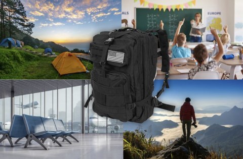 ND12_13921 Plecak militarny XL czarny 5902802913036