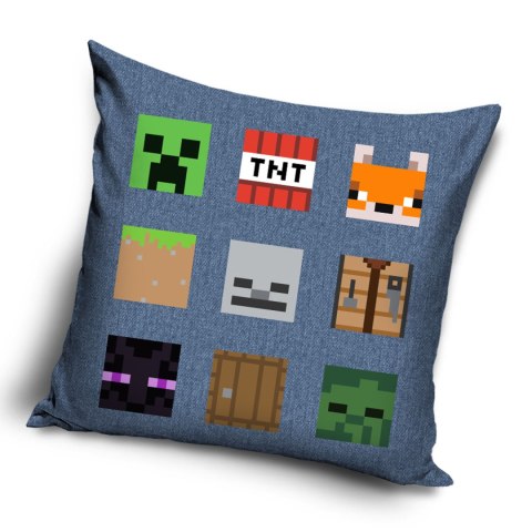 Poszewka licencyjna 40x40 Minecraft szary