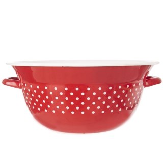 Miska Kuchenna Emaliowana Czerwona W Groszki 34 cm 9 L Tecka Orion