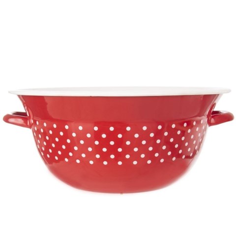 Miska Kuchenna Emaliowana Czerwona W Groszki 34 cm 9 L Tecka Orion