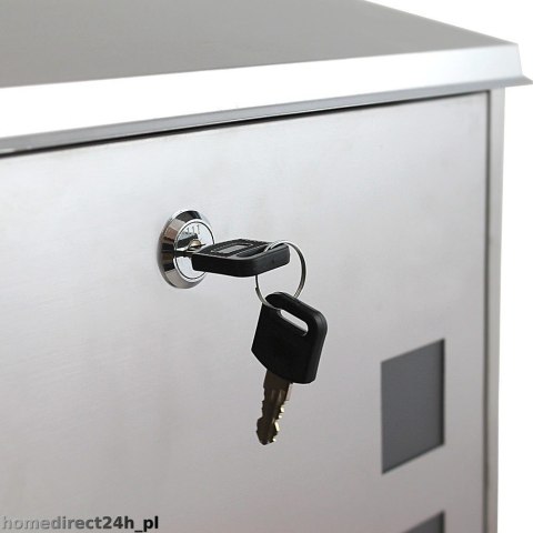 NOWOCZESNA METALICZNA SKRZYNKA POCZTOWA NA LISTY Z GAZETNIKIEM INOX