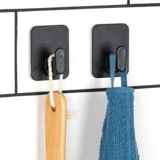 Haczyk Wieszak VILDE Samoprzylepny 2 szt. Czarny Taśma 3M Kuchnia