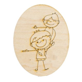 Ozd. drewniana owal bracia ECODECO