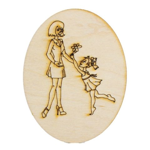 Ozd. drewniana owal mama ECODECO