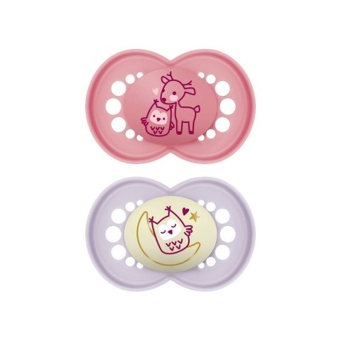 Smoczek original night 6+ girl MAM AKCESORIA