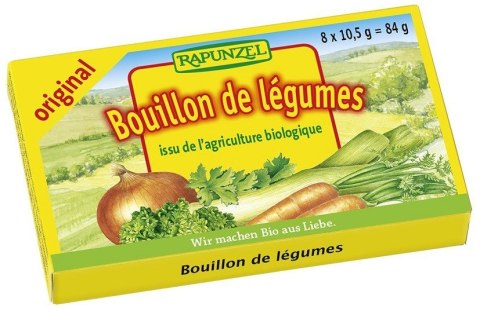 BULION - KOSTKI WARZYWNE BEZ DODATKU CUKRÓW BIO (8 x 10,5 g) 84 g - RAPUNZEL