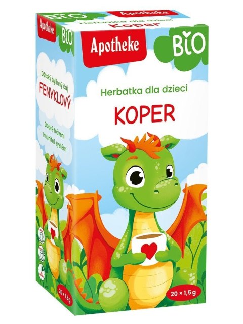 HERBATKA DLA DZIECI - KOPER WŁOSKI PO 4 MIESIĄCU BIO (20 x 1,5 g) 30 g - APOTHEKE