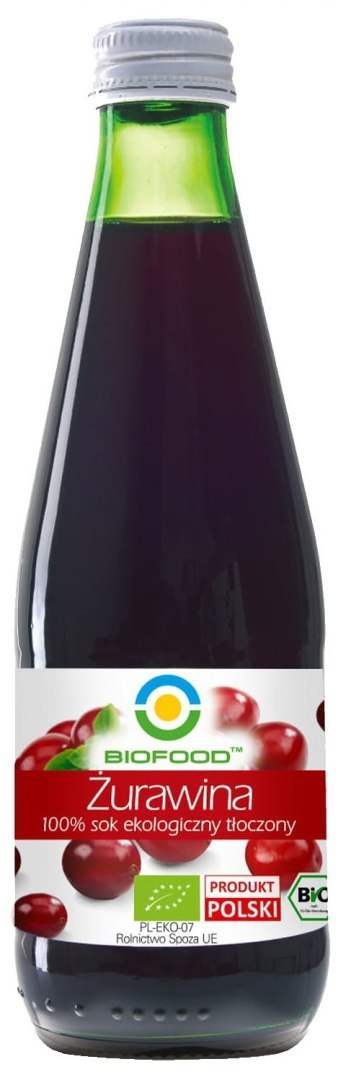 SOK Z ŻURAWINY NFC BEZGLUTENOWY BIO 300 ml - BIOFOOD