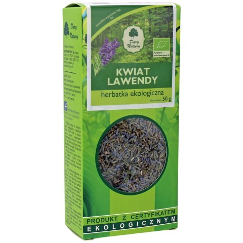 HERBATKA Z KWIATU LAWENDY BIO 50 g - DARY NATURY