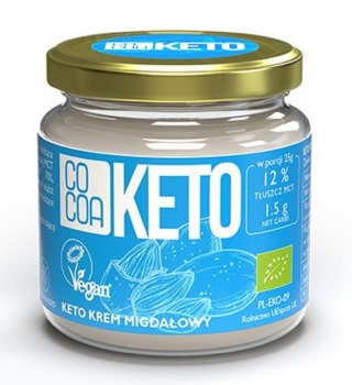 KREM MIGDAŁOWY Z OLEJEM MCT BEZ DODATKU CUKRÓW KETO BIO 200 g - COCOA