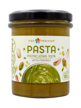 KREM Z PISTACJI 100 % BEZ DODATKU CUKRÓW BEZGLUTENOWY 180 g - PIĘĆ PRZEMIAN