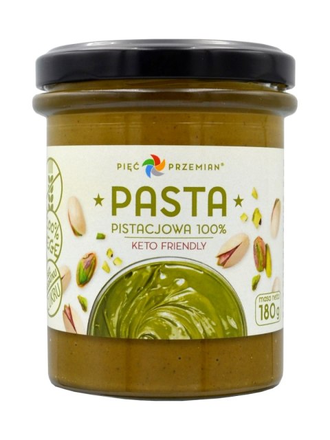KREM Z PISTACJI 100 % BEZ DODATKU CUKRÓW BEZGLUTENOWY 180 g - PIĘĆ PRZEMIAN