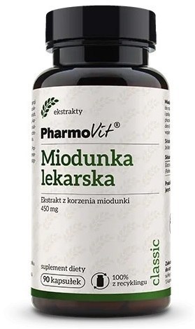 MIODUNKA LEKARSKA EKSTRAKT (450 mg) BEZGLUTENOWY 90 KAPSUŁEK - PHARMOVIT (CLASSIC)