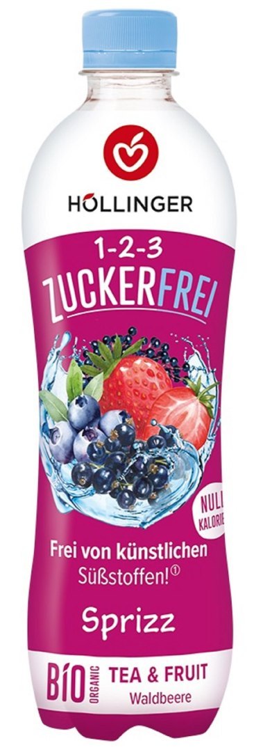 NAPÓJ GAZOWANY O SMAKU OWOCÓW LEŚNYCH BEZ CUKRU BIO 500 ml - HOLLINGER