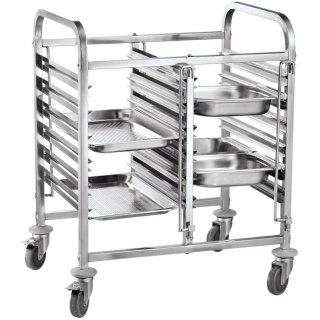 Wózek do transportu pojemników podwójny 12 x GN 1/1 - Hendi 810569