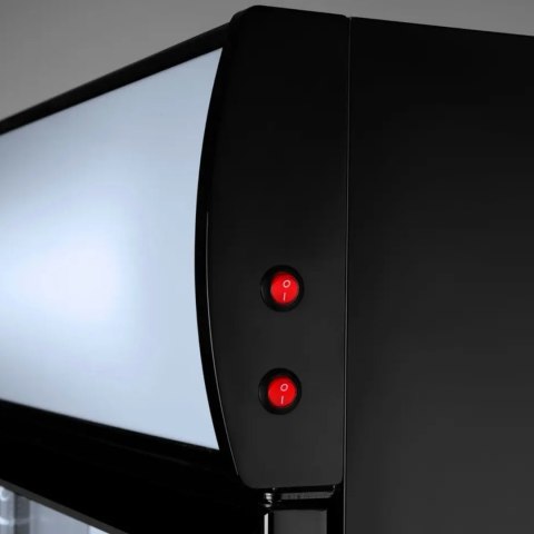 Witryna szafa chłodnicza z podświetlanym panelem reklamowym 360L