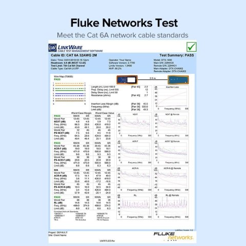 Patchcord kabel przewód sieciowy Ethernet RJ45 Cat 6A UTP 1000Mbps 5m