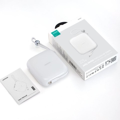 Powerbank 10000mAh Jelly Series 22.5W kabel Iphone Lightning biały