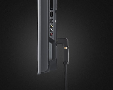 Wtyczka kątowa łącznik do kabla przewodu HDMI czarny