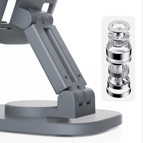 Teleskopowy stojak składana podstawka na telefon tablet F5XS szary