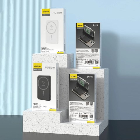 Powerbank 5000mAh magnetyczny z ładowarką indukcyjną MagSafe czarny