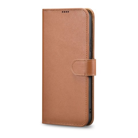 Skórzane etui portfel do Galaxy S22+ Leather Wallet Case brązowy