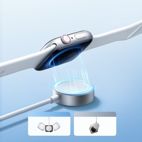 3w1 Kabel przewód USB-A z ładowarka indukcyjną + 2x iPhone Lightning 1.2m biały