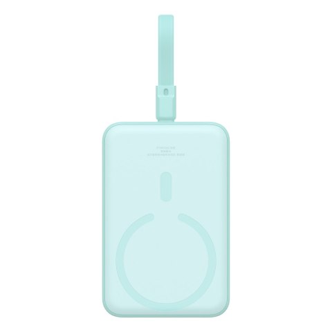 Mini Powerbank MagSafe 10000mAh 20W z kablem Lightning do iPhone 0.3m niebieski