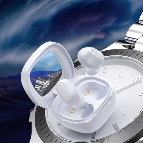 Słuchawki dokanałowe MEMS bezprzewodowe TWS Bluetooth 5.3 - białe