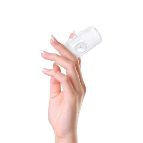 Mini powerbank 5000mAh 15W USB-C i ładowarką do Apple Watch - biały