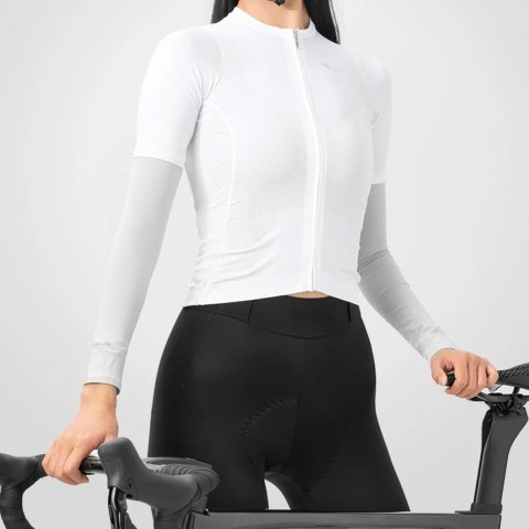 Rękawki przeciwsłonczne kolarskie rowerowe z filtrem UPF50+ 2szt. - białe