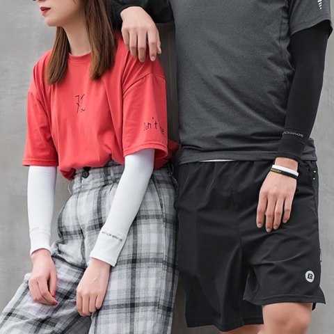 Rękawki przeciwsłonczne kolarskie rowerowe z filtrem UPF50+ 2szt. - białe