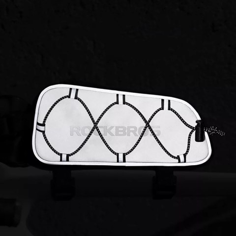 Torba sakwa rowerowa mocowana na ramę 0.9l - srebrna