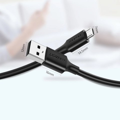Kabel przewód micro USB - USB-A 25cm - czarny