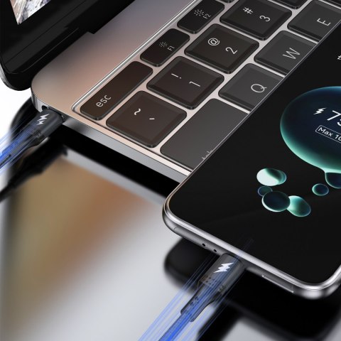 Kabel przewód z oplotem L3CC USB-C - USB-C 60W 2m - czarny