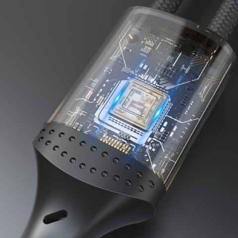 Kabel przewód z oplotem L3CC USB-C - USB-C 60W 2m - czarny