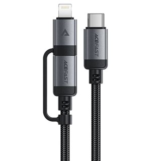 Kabel przewód USB-C - USB-C / Lightning 60W 480Mb/s 3A 1.2m - czarny