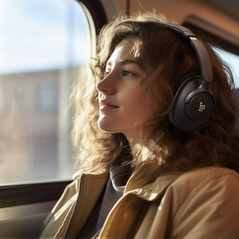 Słuchawki bezprzewodowe Sounfii Q20 ANC nauszne Bluetooth 5.3 - czarne