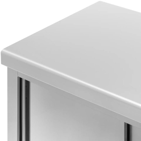 Stół blat roboczy centralny z szafką przelotową STAL 100 x 60 cm