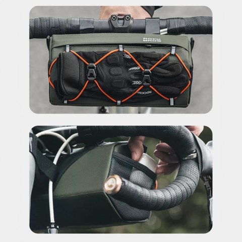 Torba rowerowa mocowana na kierownicę 2.2l - zielona