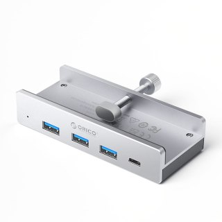 Hub MH4PC montowany na zacisk USB-C / USB-A USB-C - srebrny