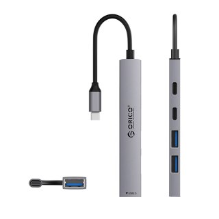 Hub YSB4-U2 stacja dokująca USB-C na USB-A USB-C - szary