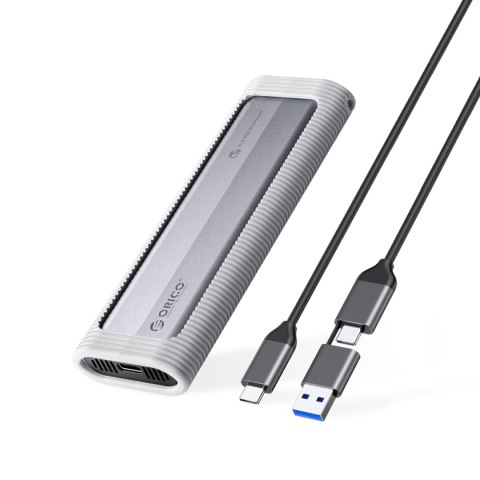 Kieszeń obudowa na dysk AXM2-G2-V1 M.2 NVME USB-C / USB-A na USB-C 10Gb/s - szara