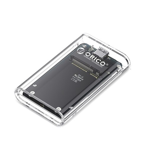Kieszeń obudowa na dysk TC10-MS MSATA USB-C 5Gb/s - przezroczysta