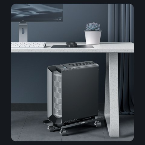 Podstawka CPB6 półka na komputer z kółkami - czarna