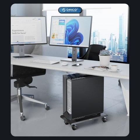 Podstawka CPB6 półka na komputer z kółkami - czarna