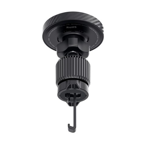 Uchwyt samochodowy z ładowarką magnetyczną na telefon Qi2 15W do kratki nawiewu - czarny