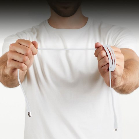 Kabel przewód USB-A - USB-C 1.5m - biały