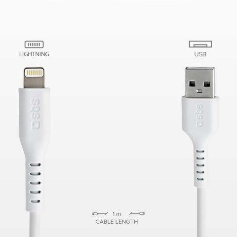 Kabel przewód USB-A - iPhone Lightning - biały