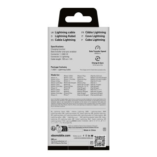 Kabel przewód USB-A - iPhone Lightning - niebieski